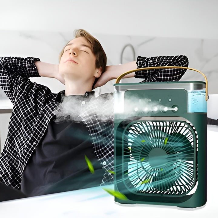 Mini USB Mist Fan – Portable Water Spray Cooler for Office, Kitchen, Home, and Travel